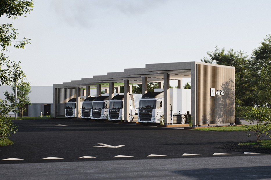einride catena charging hub electric trucks sweden cropped