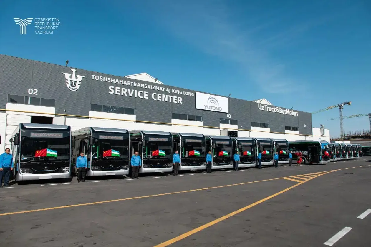 Uzbekistan yutong electric buses cropped