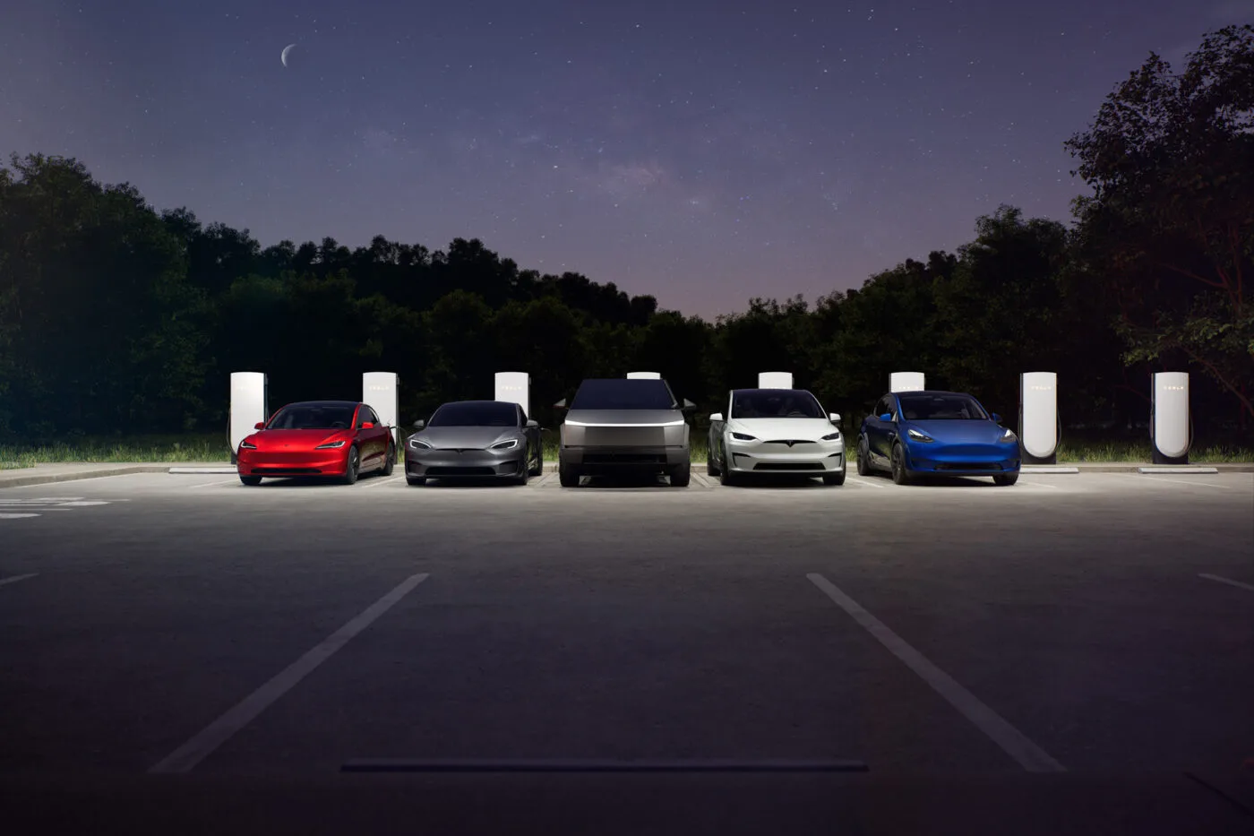 Tesla group cybertruck model s model x model y model background