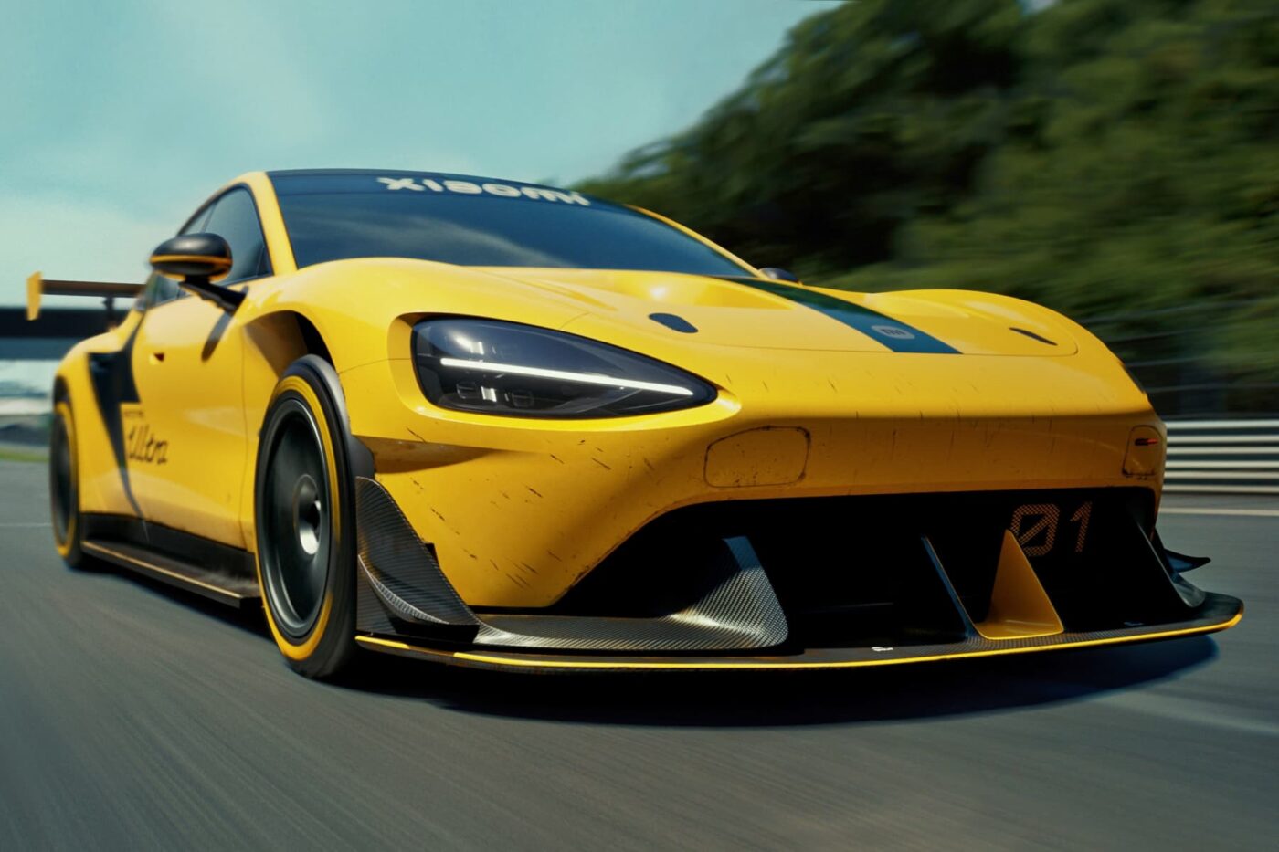 Xiaomi su7 ultra prototype front three quarter track