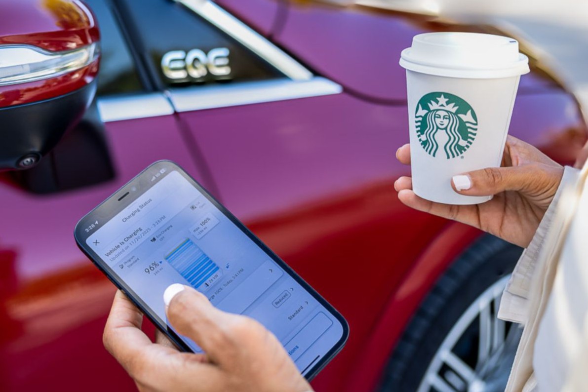 Mercedes charging stations usa starbucks dc hpc
