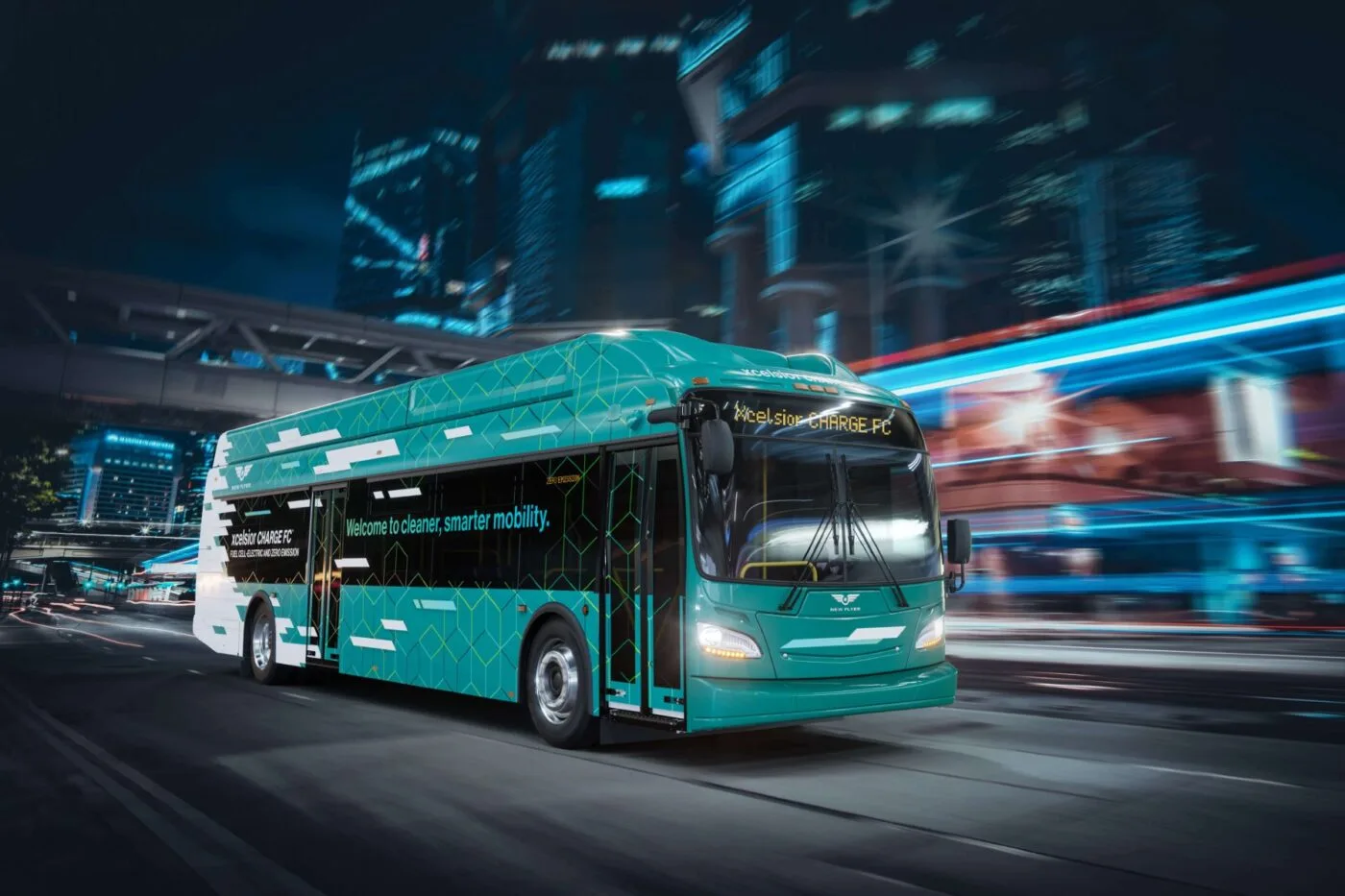 Flyer h2 bus hydrogen usa california xcelsior charge fcev