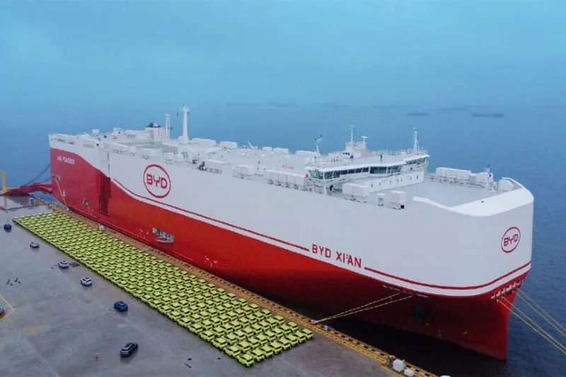 Byd frachtschiff xian