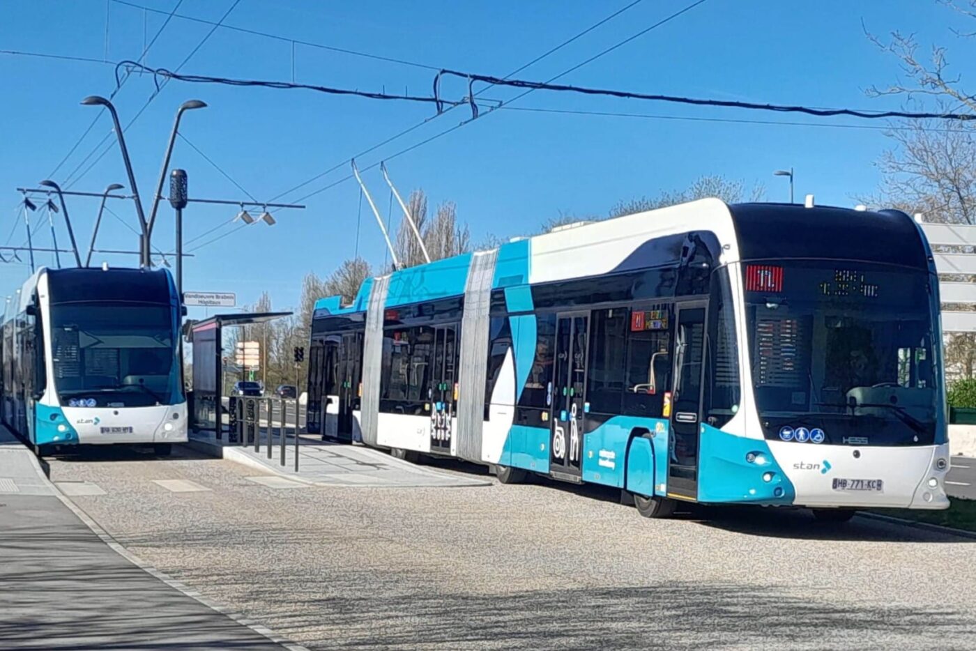 Trolleybus hess lightram dc in frankreich