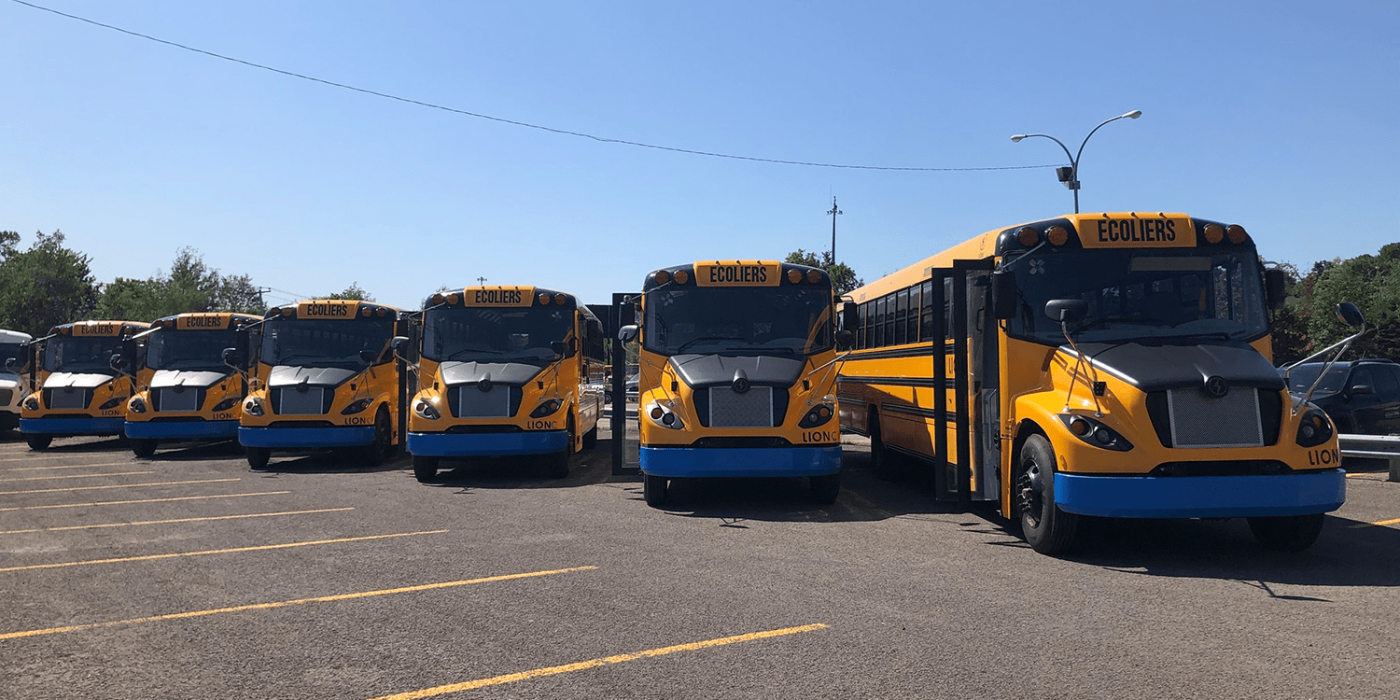 Lion electric elektrobus electric bus school bus transdev canada kanada min