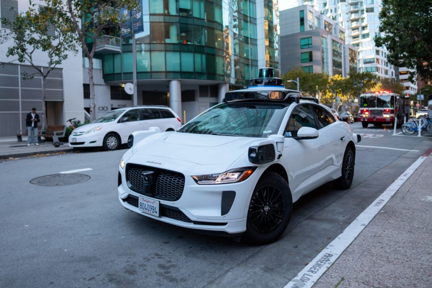 Waymo robotaxi san francisco jaguar ipace