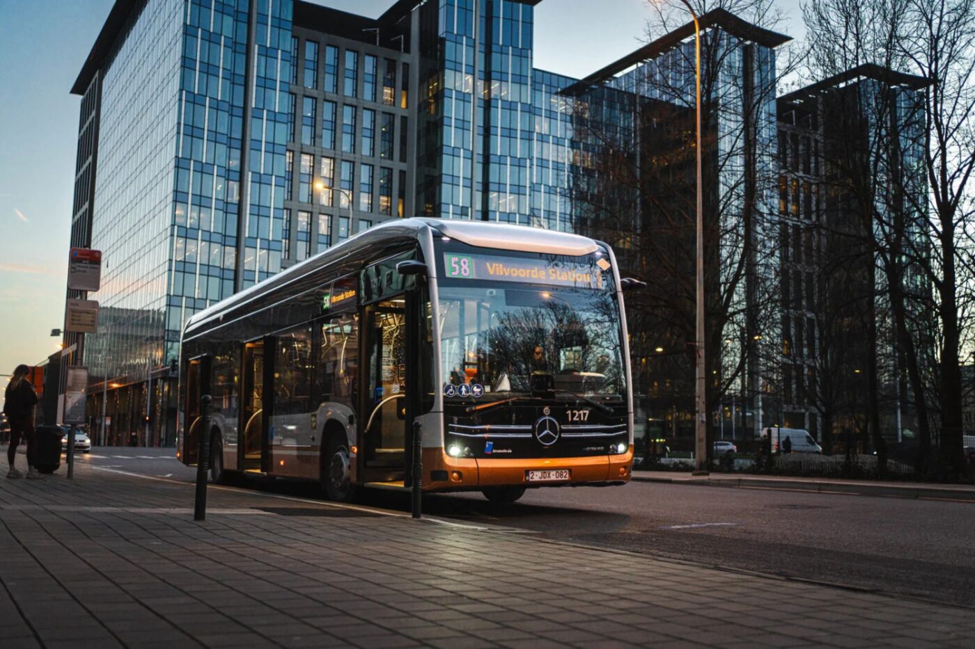 Bruessel stib belgien ecitaro e bus bev