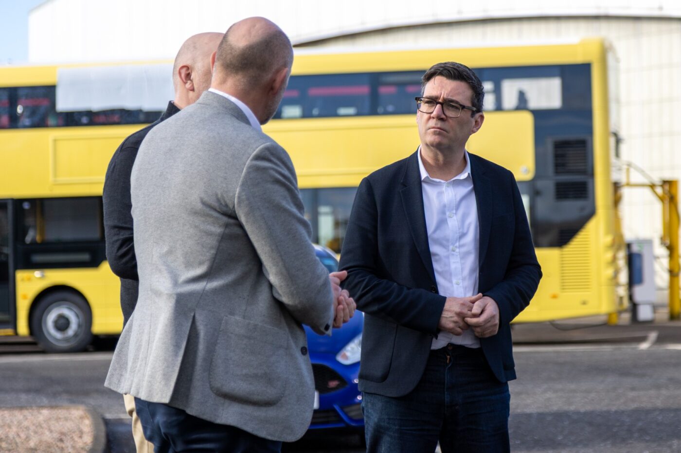 Andy burnham at wrightbus