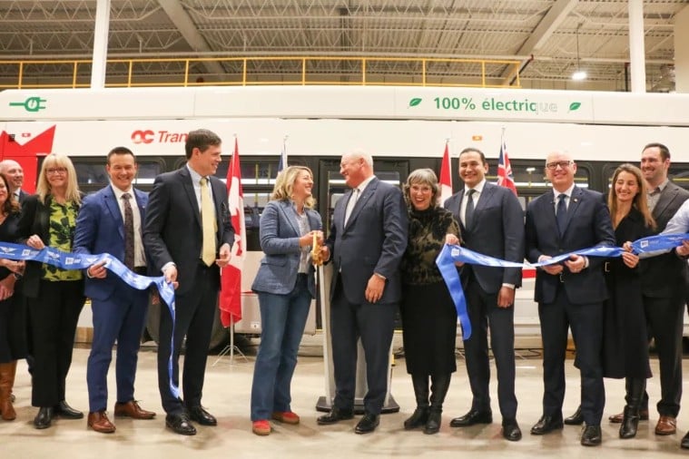 Nfi group canada ribbon cutting