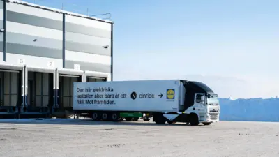 202608 lidl einride e lkw schweden Einride E-Lkw im Einsatz für Lidl in Schweden.