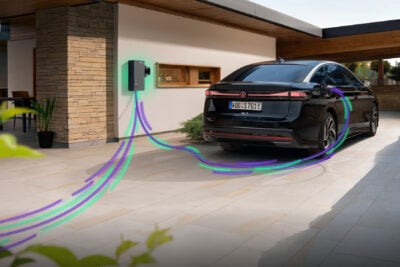 Volkswagen id7 elli bidi charger volkswagen ag hintergrund background