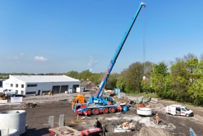 Strabag baustelle oberhausen liebherr e autokran