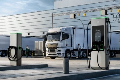 Abb elexon ladestation charging station e lkw electric truck