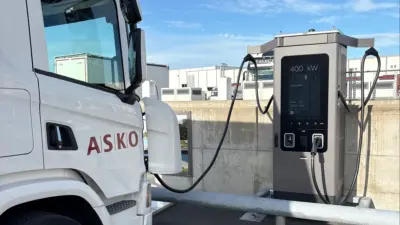 BB-E-mobility-Lader an einem ASKO-Logistikstandort in Norwegen