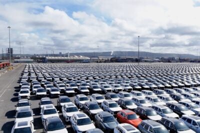 chery flotte import hafen hafen teesport uk Fahrzeuge von Chery im Hafen Teesport in Großbritannien nach dem Import aus China