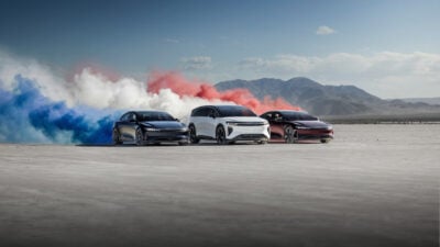 Lucid Air und Lucid Gravity zum geplanten Marktstart von Lucid in Frankreich.