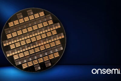 Wafer der neuen Embedded Power Platform von Onsemi für hochintegrierte Leistungselektronik.
