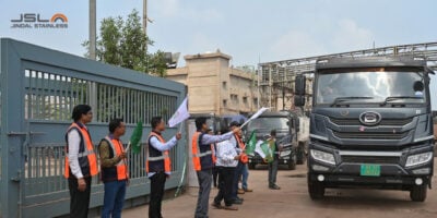 jindal stainless electric trucks flag off ceremony Jindal stainless electric trucks flag off ceremony