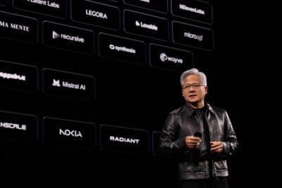 Nvidia-CEO Jensen Huang bei seiner Keynote auf der GTC Berlin 2026