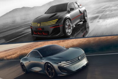 Peugeot e t peugeot rcz vision collage
