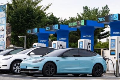 Water fast charging station cheongju rest area cropped