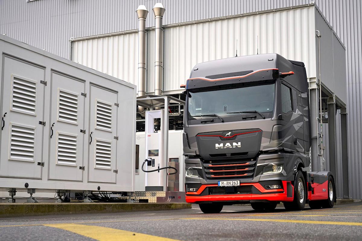 Recharge MCS sur camion MAN eTGX