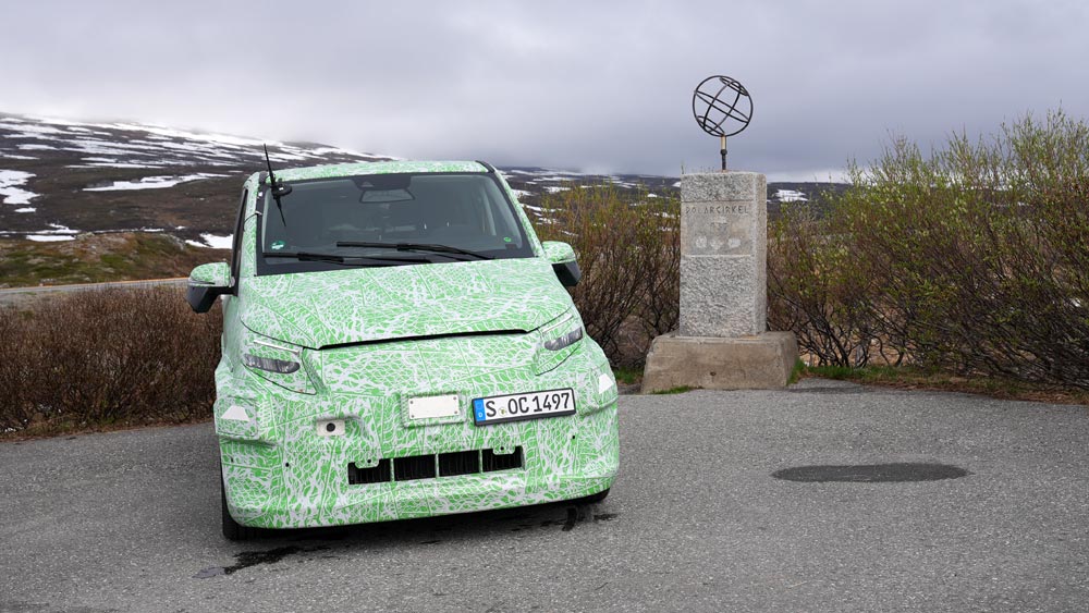 Prototype de van électrique Mercedes sur plateforme Van. EA