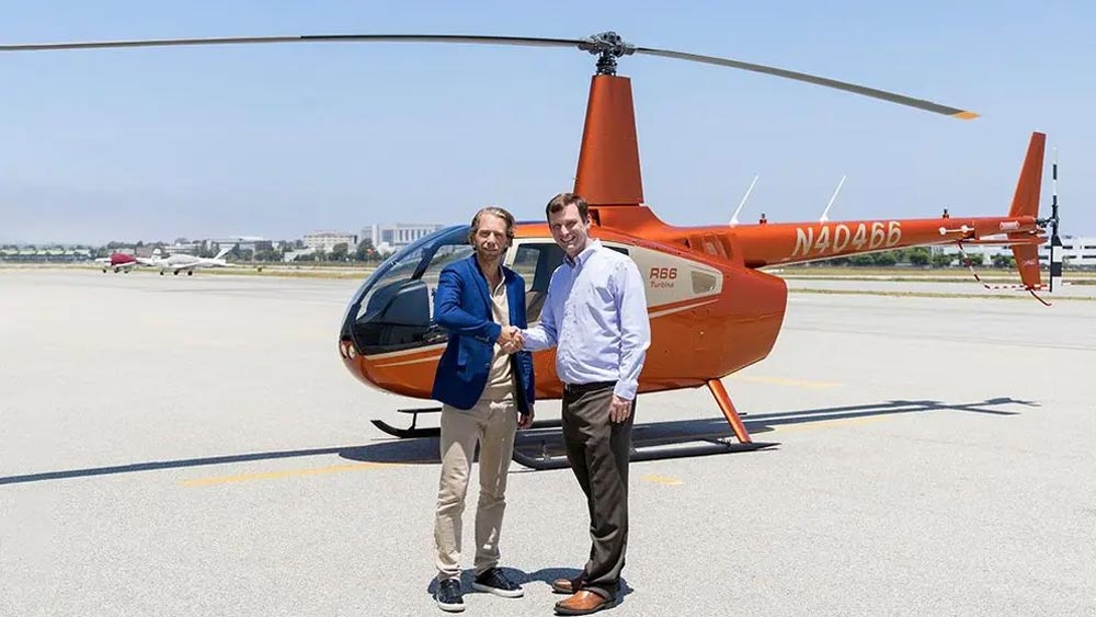 Hélicoptère Robinson R66 bientôt électrique à pile hydrogène