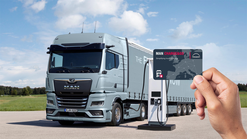 Badge de recharge MAN pour camions électriques