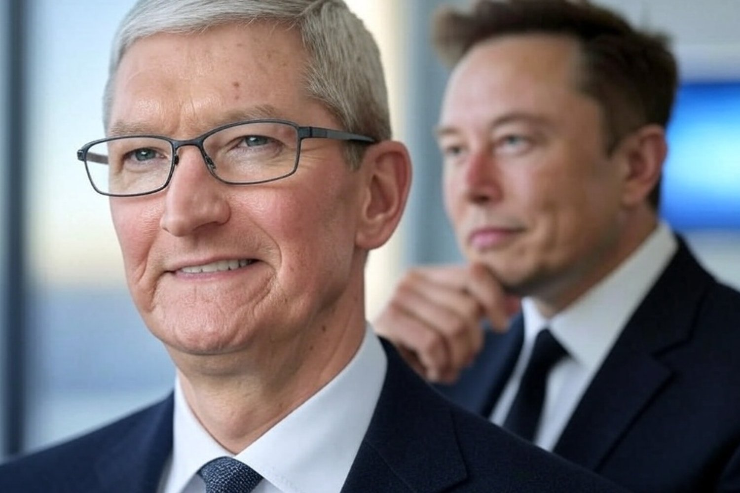 Tim Cook Elon Musk