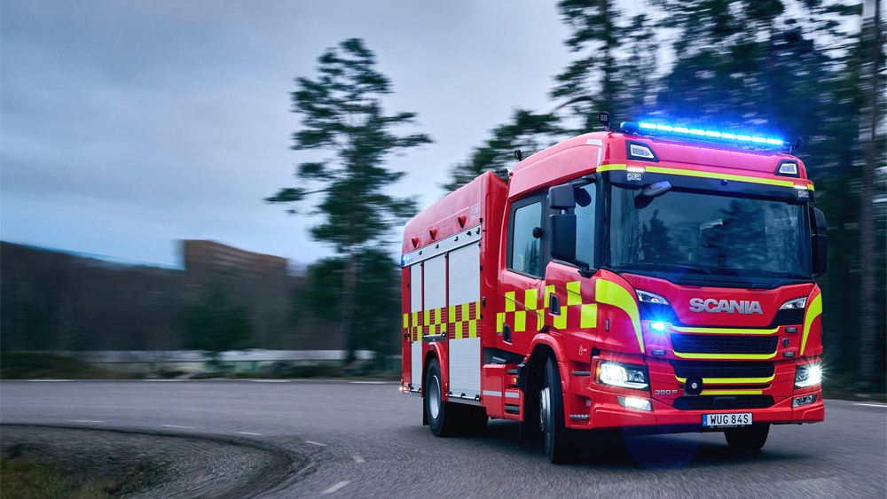 Camion électrique Scania de pompiers