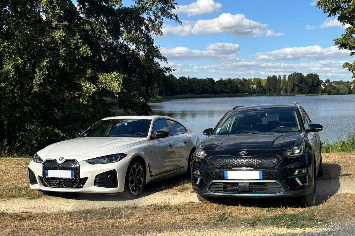 Les BMW i4 et Kia e-Niro de Stéphane et Odile